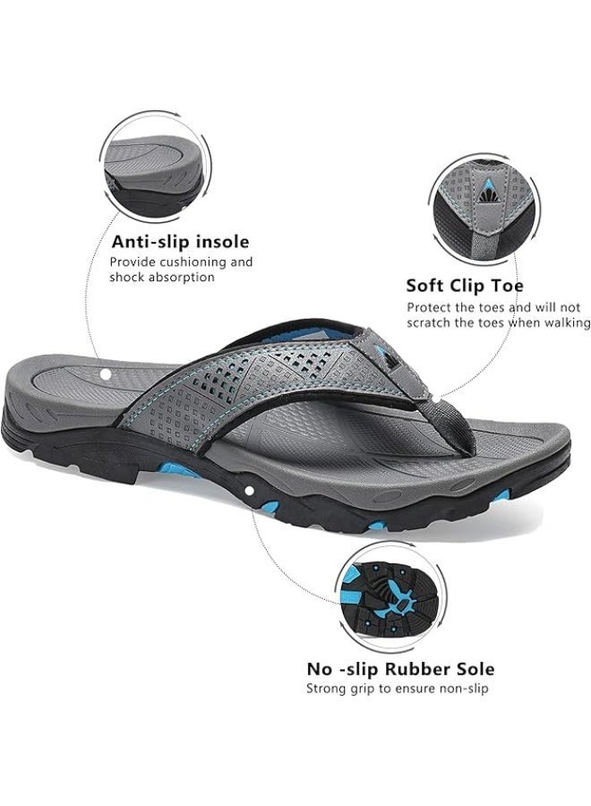 Men's Comfort Flip Flops Indoor and Outdoor Casual Thong Sandals Beach Slippers - Image 2