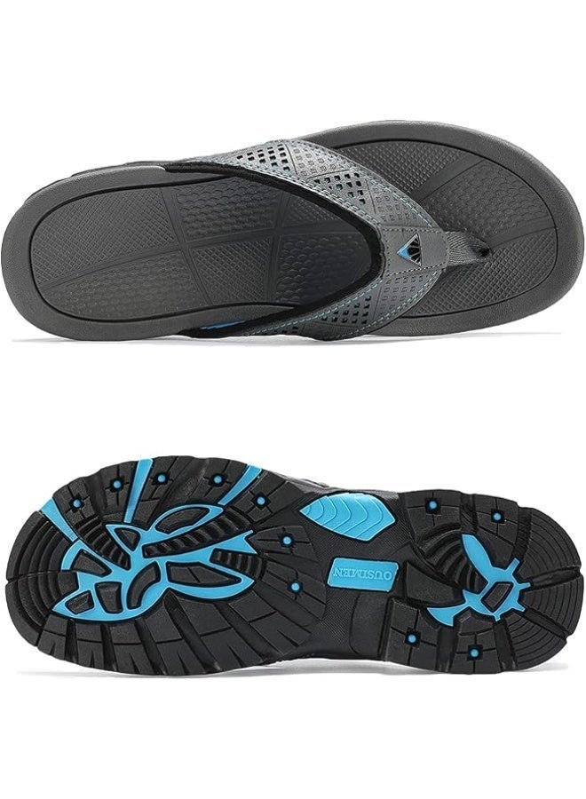 Men's Comfort Flip Flops Indoor and Outdoor Casual Thong Sandals Beach Slippers - Image 4