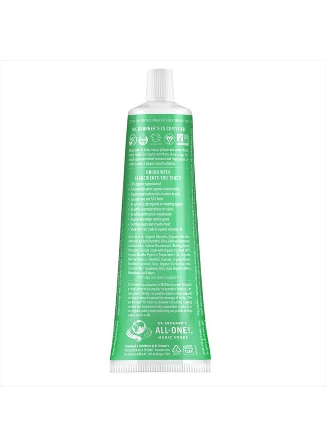 Dr. Bronner's - All-One Toothpaste (Spearmint, 5 Ounce,3-Pack) - Image 1