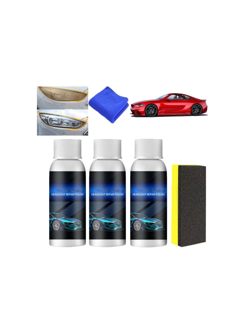 Loquat Yearpapier Headlight Restore, Car Headlight Repair Fluid, Innovative Headlight Repair Polish, Headlight Cleaner and Restorer kit,Scratch Repair Headlight Refurbishing Fluid (3Pcs,20ML) - Image 1
