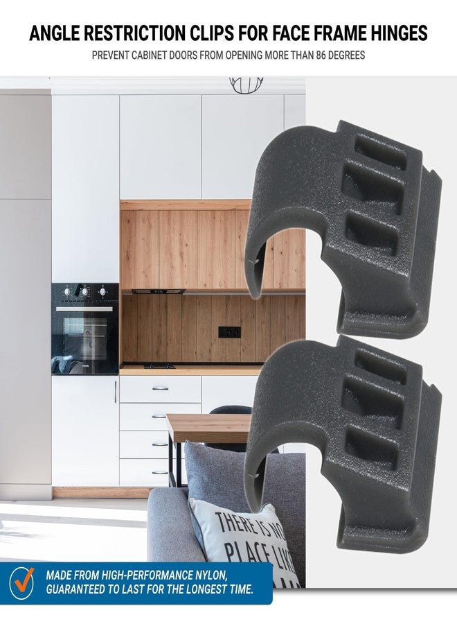 Rok 10 Pack Hardware Angle Restrictor Restriction Clips for Face Frame Hinges 86 Degree Kitchen Cabinet Door Restraints, NEH89 (Hinge is Sold Separately) - Image 2