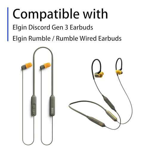 NANLANFAN Replacement Triple Flange Ear Tips for Elgin Discord Gen 3 / Rumble/Rumble Wired, Soft Silicone Ear Tips, 12 Pairs (Yellow, Large) - Image 2