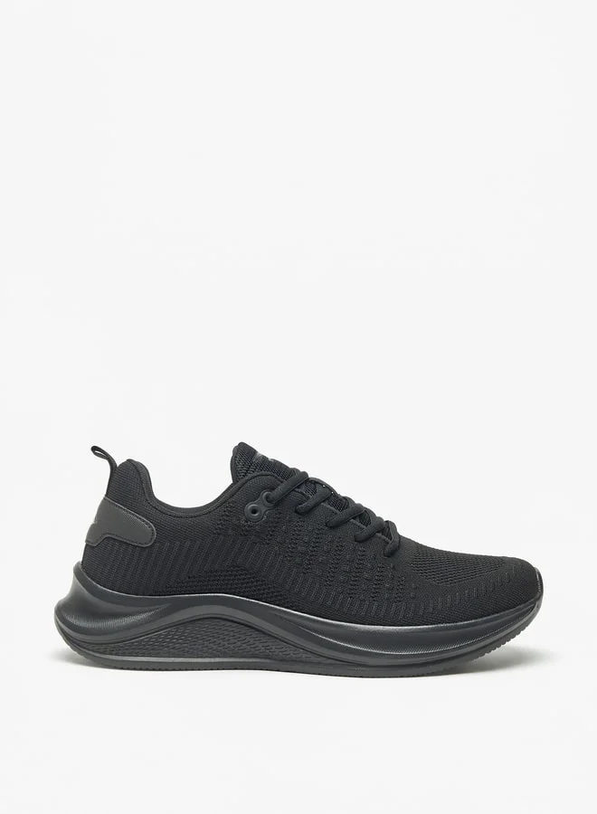 Dash Textured Sports Shoes with Lace-Up Closure