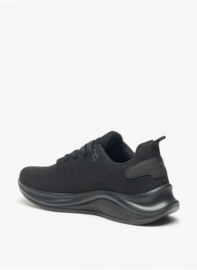 Dash Textured Sports Shoes with Lace-Up Closure