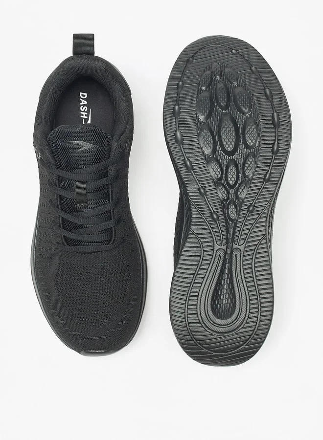 Dash Textured Sports Shoes with Lace-Up Closure