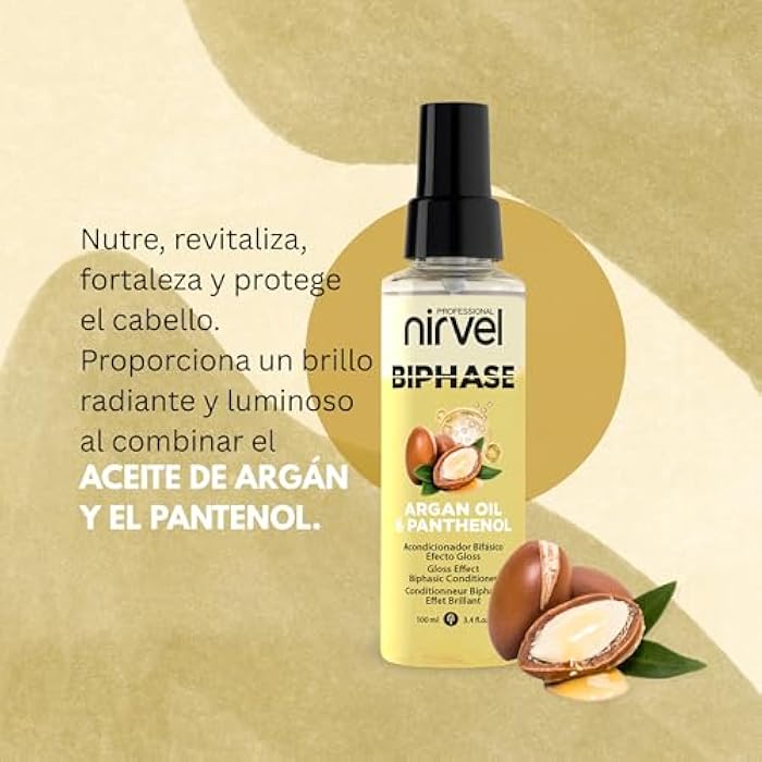 Nirvel ARGAN AND PANTHENOL DUAL PHASE LEAVE-IN CONDITIONER TRAVEL SIZE - Image 3