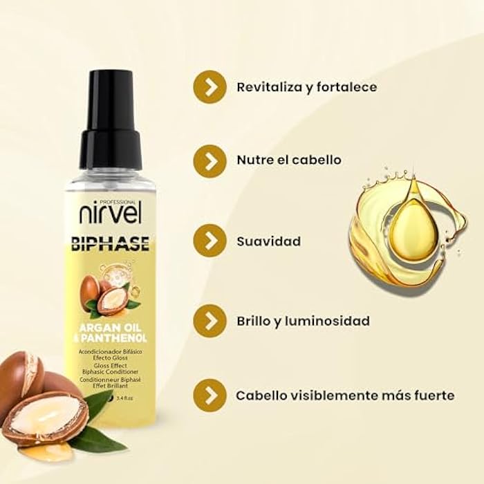 Nirvel ARGAN AND PANTHENOL DUAL PHASE LEAVE-IN CONDITIONER TRAVEL SIZE - Image 4