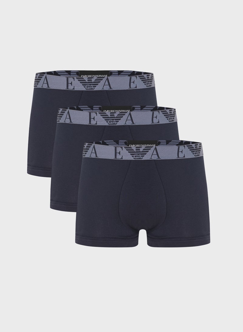 EMPORIO ARMANI 3 Pack Of Logo Boxers - Image 3