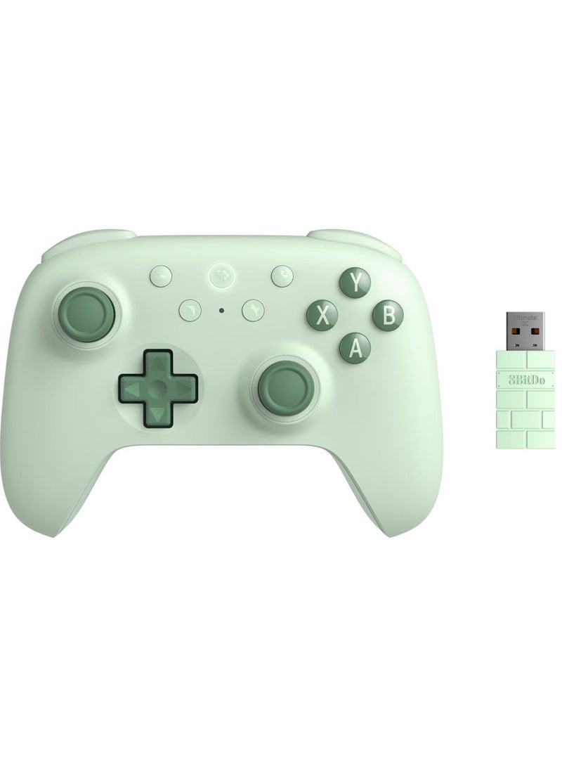 8BitDo Ultimate 2C Wireless Controller for Windows PC and Android, with 1000 Hz Polling Rate, Hall Effect Joysticks and Triggers, and Remappable L4/R4 Bumpers (Green) - Image 1