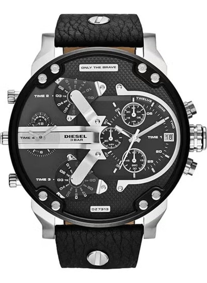 DIESEL Diesel Mr. Dad 2.0 Men's Watch, featuring an oversized chronograph dial and stainless steel, silicone or leather strap -DZ7313  - Image 1