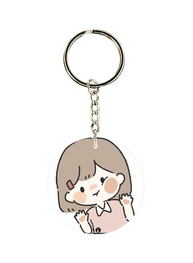 Girl Printed Keychain