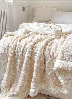 DubaiGallery Home Thick Bed Blanket Double Side Lamb Cashmere Fleece Plaid Blanket Winter Warm Throw Sofa Cover Newborn Wrap Kids Bedspread  - Image 2