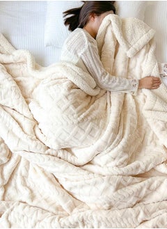 DubaiGallery Home Thick Bed Blanket Double Side Lamb Cashmere Fleece Plaid Blanket Winter Warm Throw Sofa Cover Newborn Wrap Kids Bedspread  - Image 1