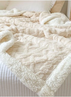 DubaiGallery Home Thick Bed Blanket Double Side Lamb Cashmere Fleece Plaid Blanket Winter Warm Throw Sofa Cover Newborn Wrap Kids Bedspread  - Image 3