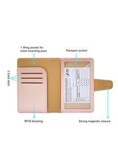 SYOSI Passport Holder, Passport Cover Case, PU Leather Passport Holder Travel Wallet for Passport, Credit Cards, Boarding Passes, (Rose Gold)  - Image 2