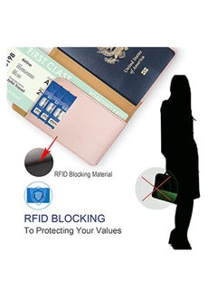 SYOSI Passport Holder, Passport Cover Case, PU Leather Passport Holder Travel Wallet for Passport, Credit Cards, Boarding Passes, (Rose Gold)  - Image 3