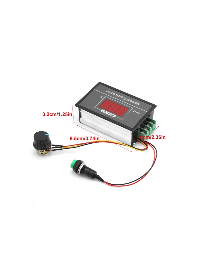 Generic - PWM DC Motor Speed Controller, Motor Speed Regulator Power Controller 6-60V 12V 24V 36V 48V 30A with LED Digital Display Slow Start/Stop Revolving Speed Time Adjustable - Image 1