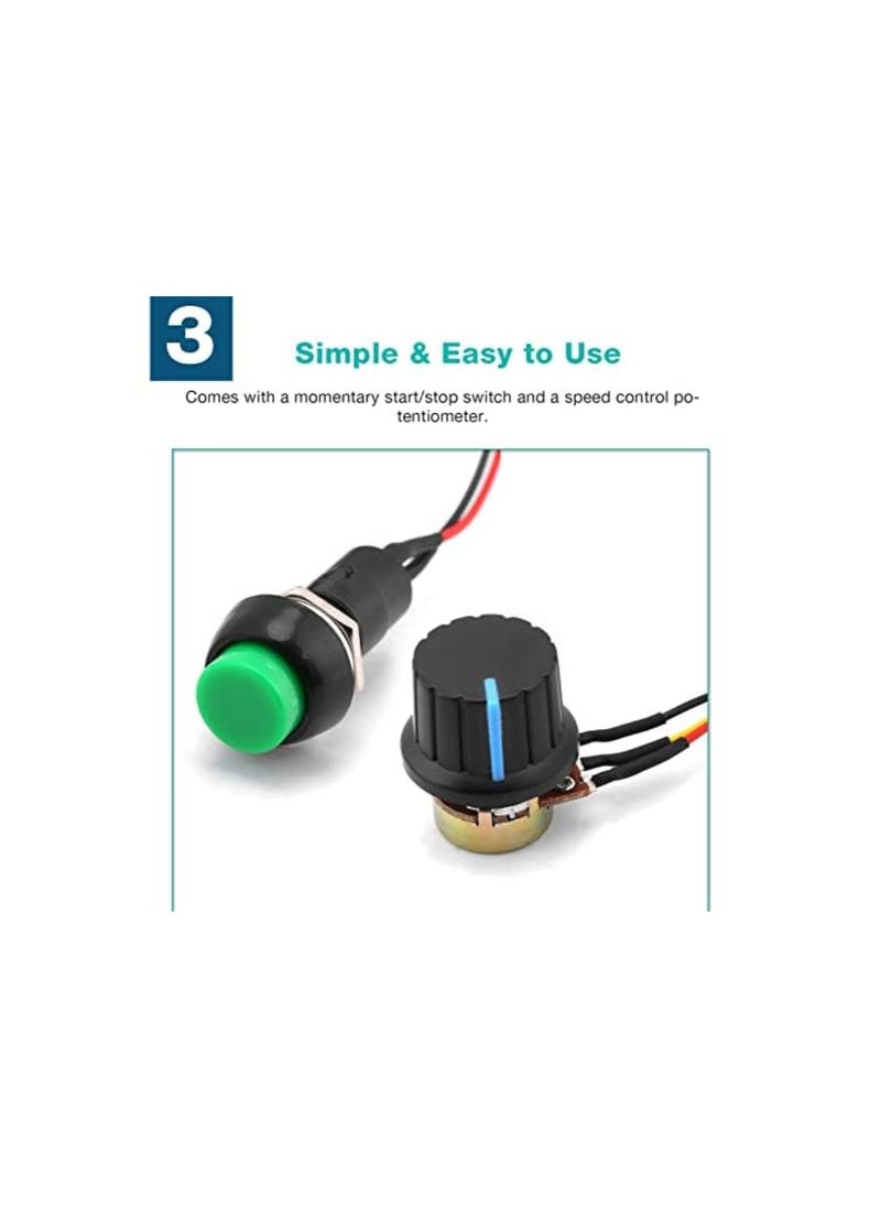 Generic - PWM DC Motor Speed Controller, Motor Speed Regulator Power Controller 6-60V 12V 24V 36V 48V 30A with LED Digital Display Slow Start/Stop Revolving Speed Time Adjustable - Image 1