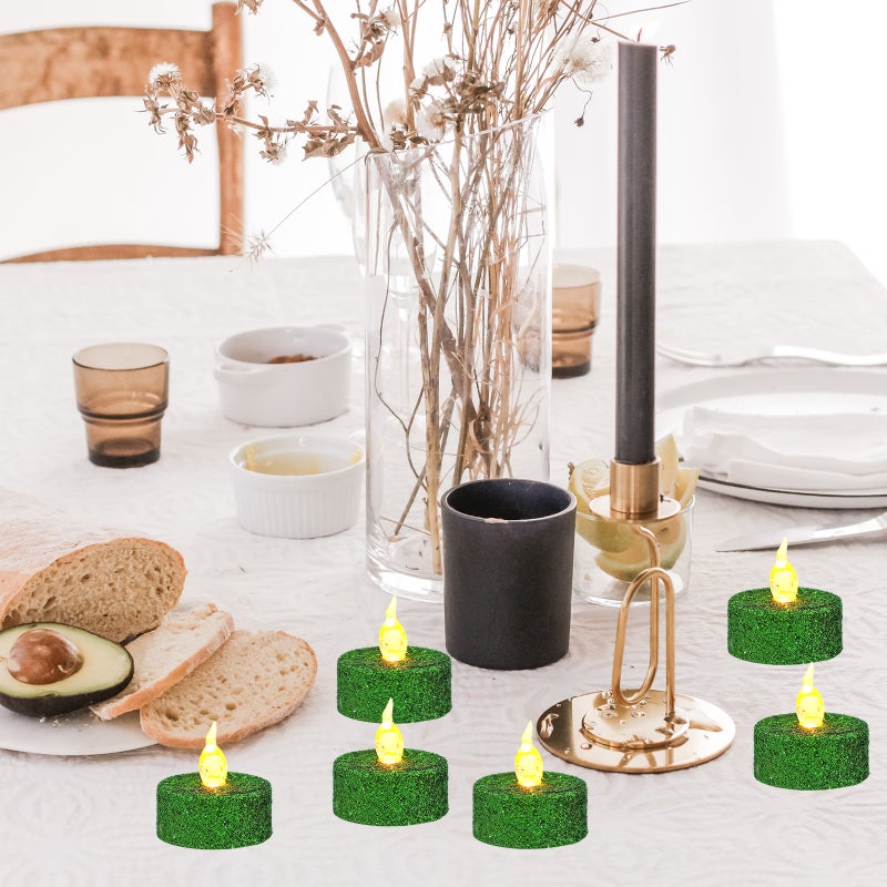 12pcs Candle Light Glitter Battery Powered Candle Light Flameless Candle - Image 5