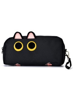 Generic Large Capacity Pencil Case Black Color, 3D Cat Pen Bags Pencil Pouch Organizer for Office College School.  - Image 1