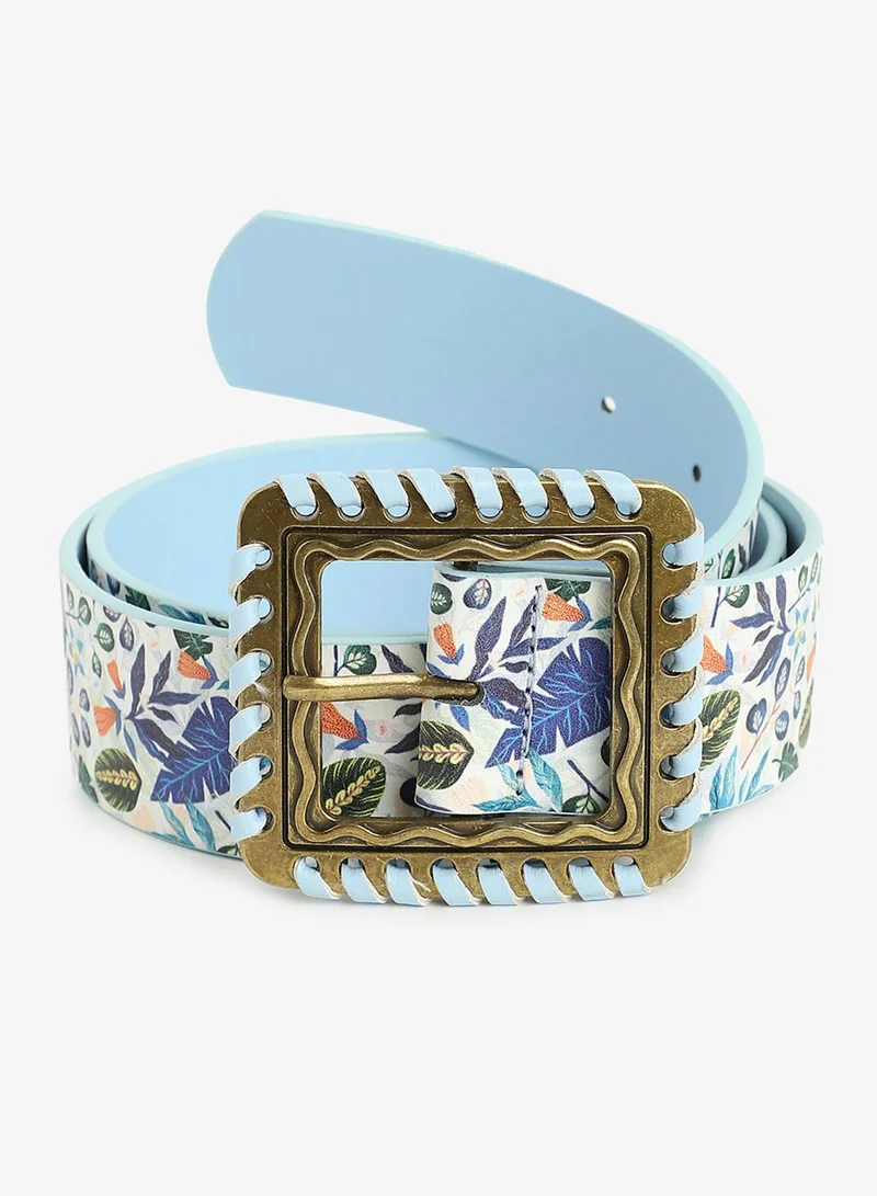 Haute Sauce  Floral Print Buckle Belt for Women | Best Price UAE