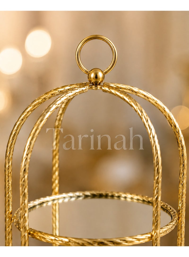 Luxury Gold 3-Tier Mirrored Display Stand for Desserts, Cakes & Home Decor - Image 4