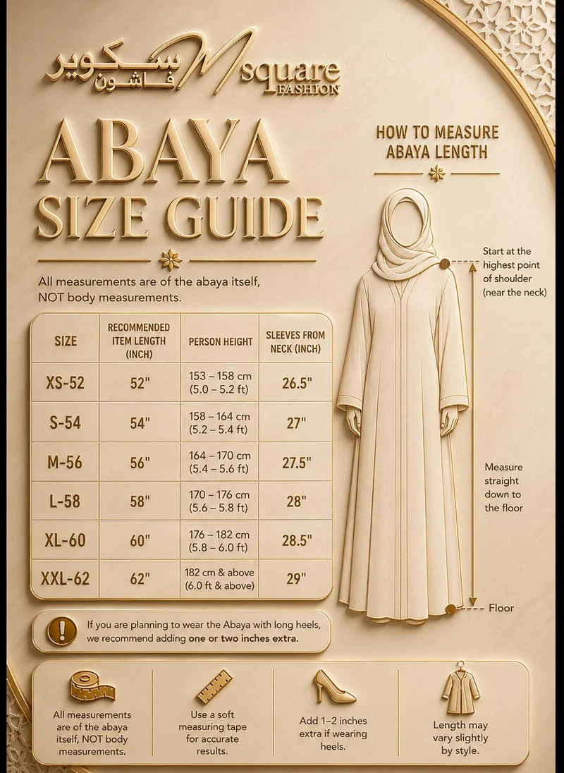 MSquare Fashion  The Structured Nida Abaya, 1980s Power Dressing, Reimagined for Women | Best Price UAE