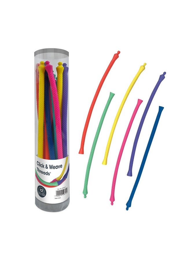 Edushape Click & Weave Threads for Baby Sensory Engagement - Flexible Threads Twist, Turn and Snap Together, Help Improve Color Recognition, Visual Stimulation, Fine Motor Skills & Dexterity - Image 1