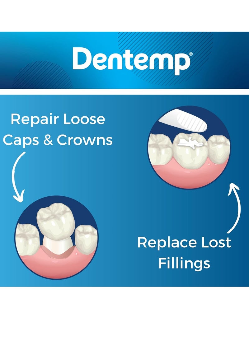 Dentemp Dentemp Maximum Strength Loose Cap and Lost Filling Repair - Dental Repair Kit for Instant Pain Relief (Pack of 3)  - Image 3