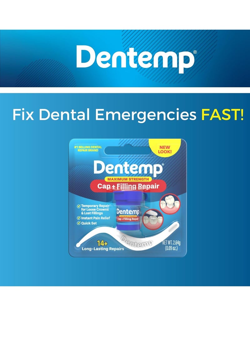 Dentemp Dentemp Maximum Strength Loose Cap and Lost Filling Repair - Dental Repair Kit for Instant Pain Relief (Pack of 3)  - Image 4