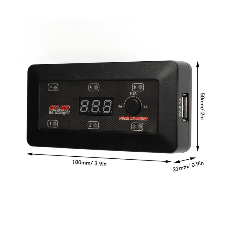 UP S6 1S RC LiPo Battery Charger 6 Port LiHV LED Indicator for Aircraft Model - Image 4