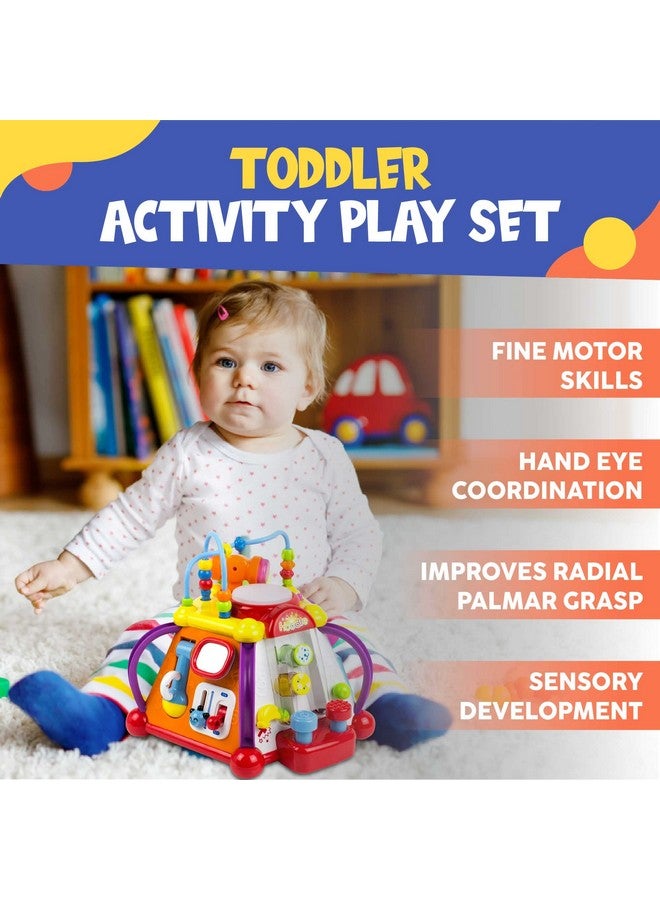 Toysery Baby Activity Center - Toddler Kids Learning & Skill Development Cube with Lights & Music. Enhance Skill Development with a 15 in 1 Game Functions Toy - Image 3