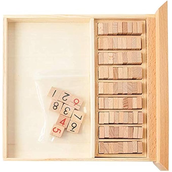DELEE Wooden Sudoku Board Game with Drawer Number Puzzle ParentChild Action Kids Logical Developmental Intelligence Educational Toy - Image 4