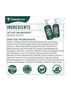TreeActiv Acne Eliminating Body Lotion Cucumber Mint Scent 8fl oz 237ml  - Image 2