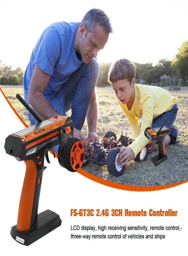 Flysky جهاز إرسال واستقبال Flysky FS-GT3C FS-GR3E، وحدة تحكم راديو 2.4GHz لسيارة وقارب RC - Image 2
