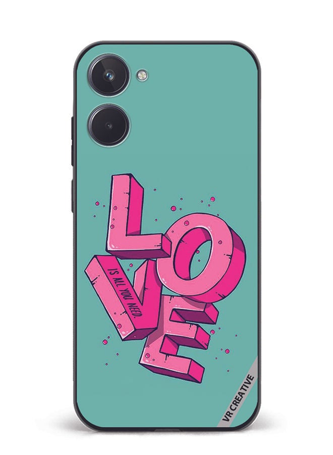 VR CREATIVE Protective Case Cover For Realme 10 Love Is All You Need Design Multicolour - Image 1