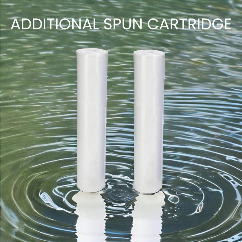 RiverSoft PreRO-10-CSPN RO prefilter Assembly with Additional Spun Cartridge | Compatible with All RO Water Purifier (3/8 inch / 10 mm Connection, White, PP) (PF Assembly + 2 Spun) - Image 2