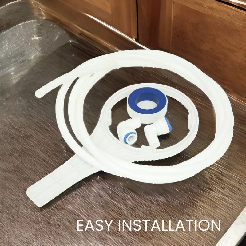 RiverSoft PreRO-10-CSPN RO prefilter Assembly with Additional Spun Cartridge | Compatible with All RO Water Purifier (3/8 inch / 10 mm Connection, White, PP) (PF Assembly + 2 Spun) - Image 4