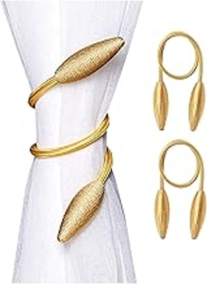 Generic 2-Pack Curtain Holdbacks Curtains Tiebacks Home Decorative Window Drape Twist TieBacks Random Modelling Curtain Holdbacks (Gold) 
