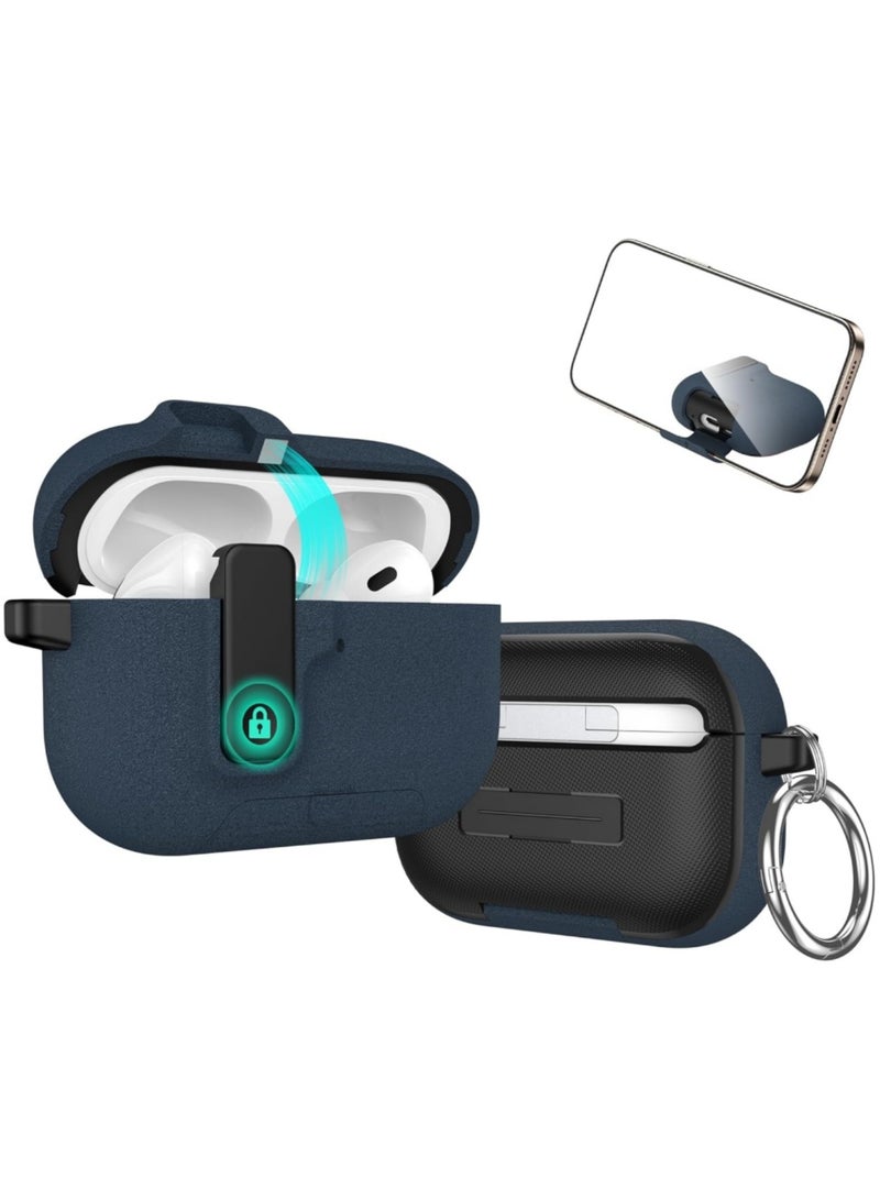 Aookay Modern Lock Case for Airpods Pro 3 Cover, Mil-Rugged Protection with Secure Lock for Apple Airpods 3nd Generation Case (Blue) - Image 4