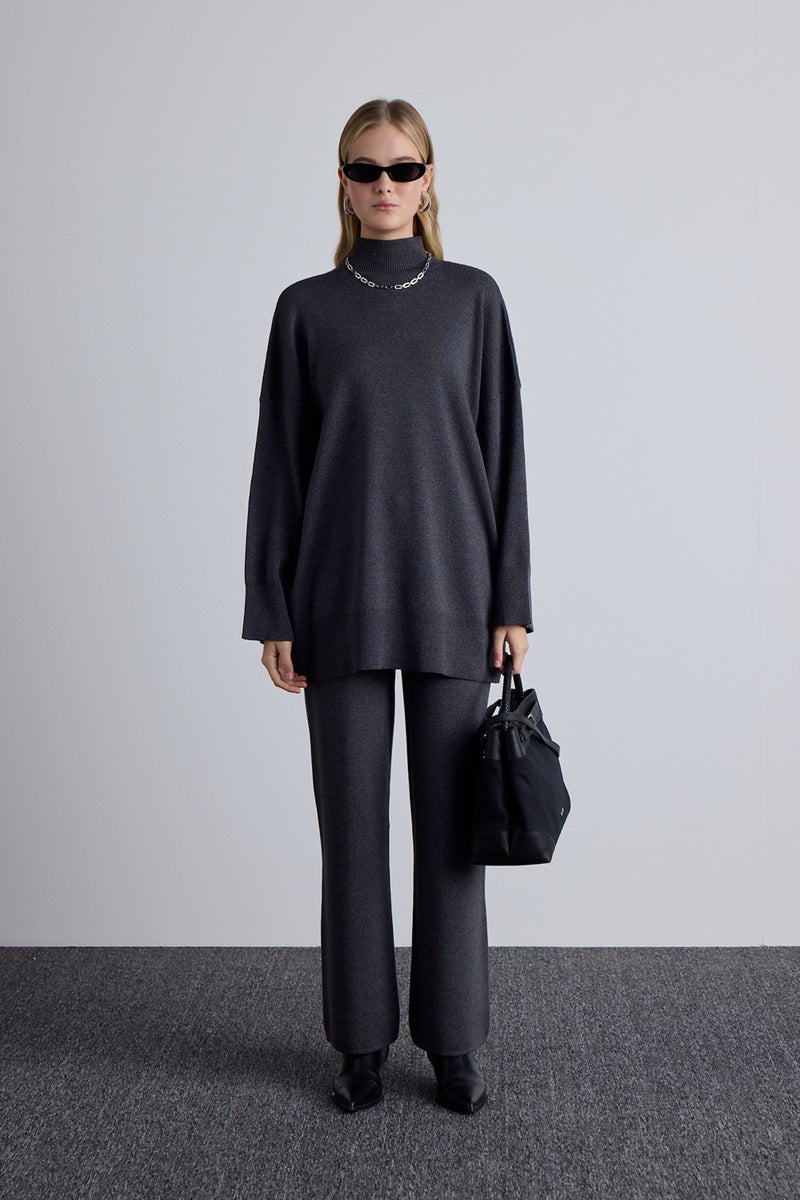 Manuka Oversized High Neck Sweater Anthracite  - Image 1