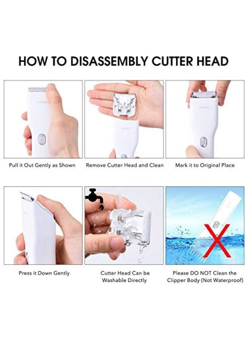 ENCHEN Professional Cordless Electric Hair Clippers for Men – USB Rechargeable Head Shaver with Adjustable Cutting Lengths (0.7–21mm), One-Button Lock, Multipurpose Grooming Tool (White) - Image 2