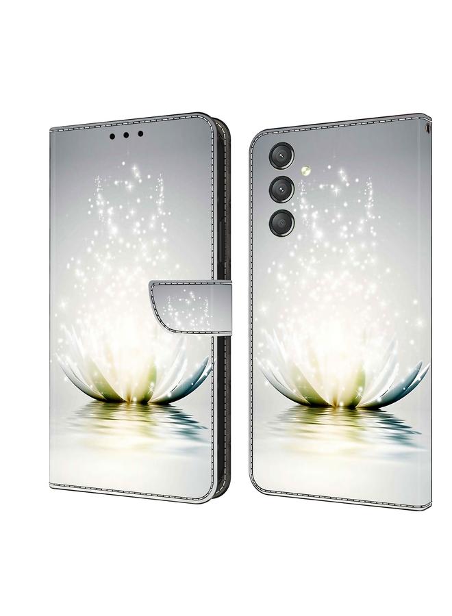 اس-توب جراب لهاتف Samsung Galaxy A24 مصنوع من الجلد المقاوم للصدمات بتصميم كريستالي ثلاثي الأبعاد - Image 1