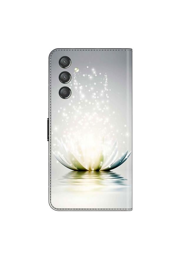 اس-توب جراب لهاتف Samsung Galaxy A24 مصنوع من الجلد المقاوم للصدمات بتصميم كريستالي ثلاثي الأبعاد - Image 3