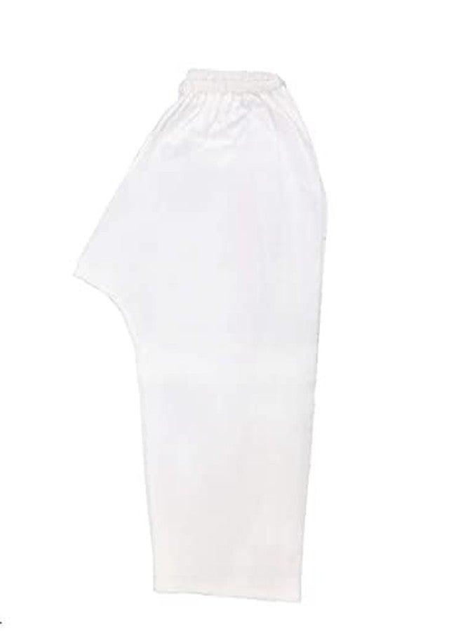 Tangy طقم كورتا بيجاما للأطفال بنكهة مميزة | كورتا قطنية مزخرفة بالأزهار | كورتا احتفالية للأطفال (أبيض، 12-18 شهر)  - Image 4