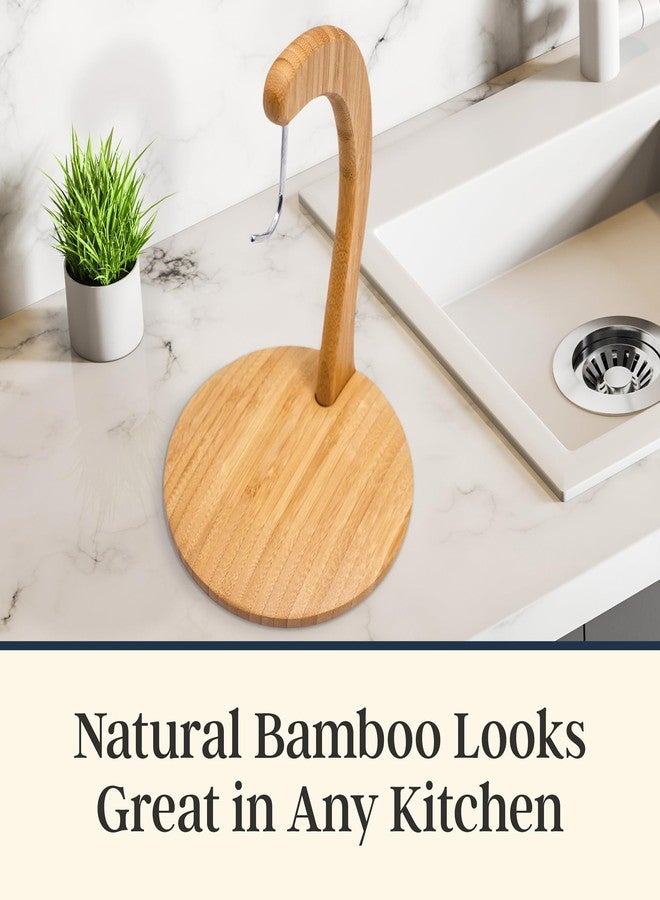 توتالي بامبو حامل موز من الخيزران بالكامل - حامل ومعلق خشبي للموز لتخزين الفاكهة على سطح الطاولة، خطاف موز متين من الخيزران لنضج متساوٍ وسهولة الوصول - Image 4