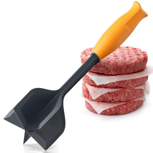 Li & Zhao LiZhao Ground Beef Chopper Tool Meat Chopper for Ground Beef Ground Meat Smasher Hamburger Smasher Tool Ground Beef Masher Meat Spatula Chopper Potato Mashers Heat Resistant Nylon for Mix Orange - Image 1