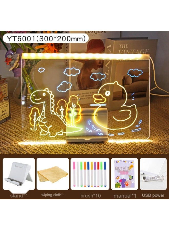 لوحة دُرج إبداعية مضيئة للأطفال - لوحة رسم LED بتقنية الفلورسنت - Image 1