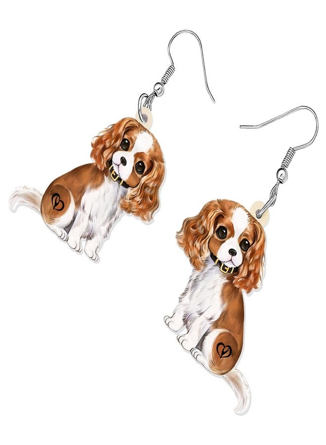NEWEI Cute Cavalier King Charles Spaniel Earrings Fashion Pet Jewelry for Women Dog Lovers (Cavalier King) - Image 3