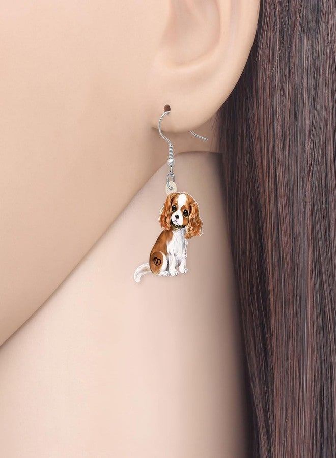 NEWEI Cute Cavalier King Charles Spaniel Earrings Fashion Pet Jewelry for Women Dog Lovers (Cavalier King) - Image 2